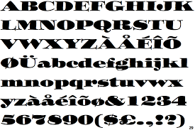 Пример шрифта ITC Ozwald